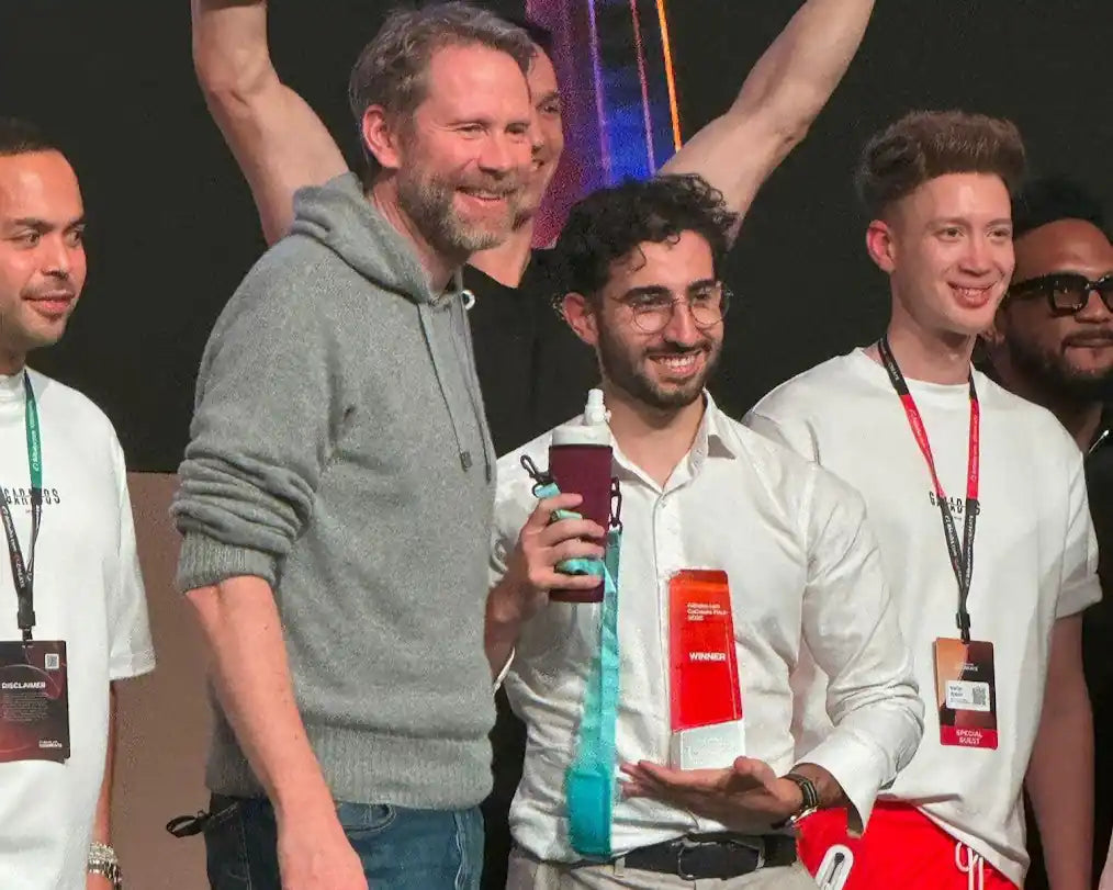 Karim Ali and Éric Larchevêque during the CoCreate award ceremony in London Image